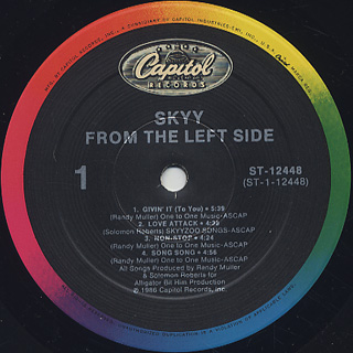 Skyy / From The Left Side label