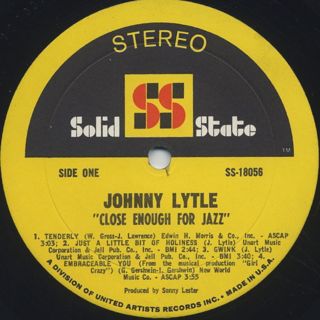 Johnny Lytle / Close Enough For Jazz label
