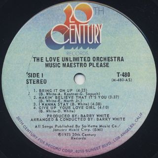 Love Unlimited Orchestra / Music Maestro Please label