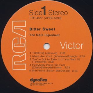 Main Ingredient / Bitter Sweet label