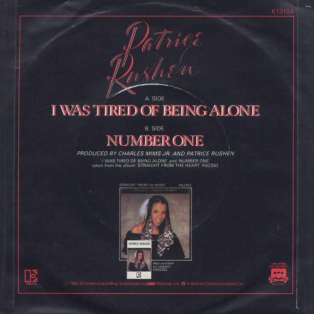 Patrice Rushen / I Was Tired Of Being Alone (45) back