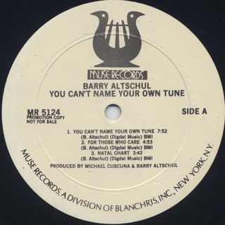 Barry Altschul / You Can't Name Your Own Tune label