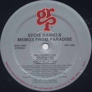 Eddie Daniels / Memos From Paradise label