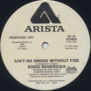 Eddie Kendricks / Whip c/w Ain't No Smoke Without Fire back