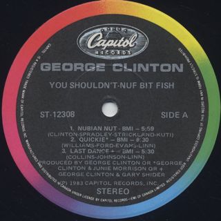George Clinton / You Shouldn't-Nuf Bit Fish label