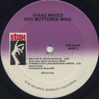 Isaac Hayes / Hot Buttered Soul label
