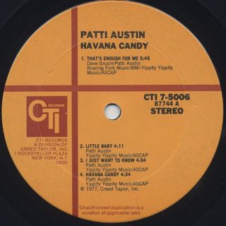 Patti Austin / Havana Candy label