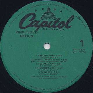 Pink Floyd / Relics label