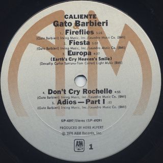 Gato Barbieri / Caliente! label