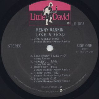 Kenny Rankin / Like A Seed label