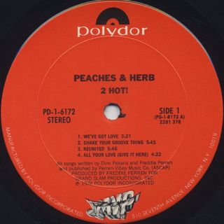 Peaches & Herb / 2 Hot! label