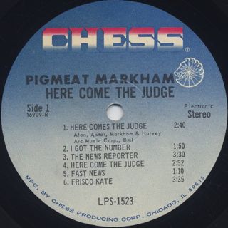 Pigmeat Markham / Here Come The Judge label
