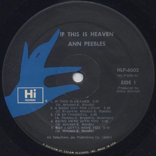 Ann Peebles / If This Is Heaven label