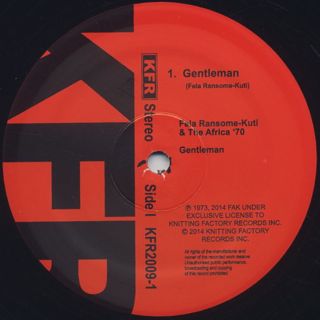 Fela Ransome Kuti & The Africa 70 / Gentleman (Re) label