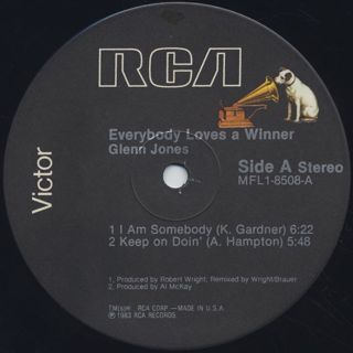Glenn Jones / Everybody Loves A Winner label