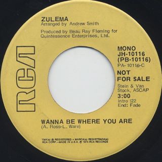 Zulema / Wanna Be Where You Are