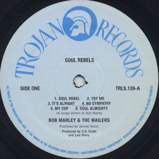 Bob Marley And The Wailers / Soul Rebels label