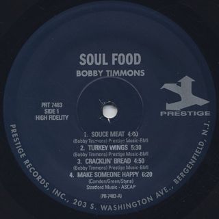 Bobby Timmons / Soul Food label