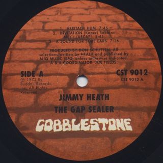 Jimmy Heath / The Gap Sealer label
