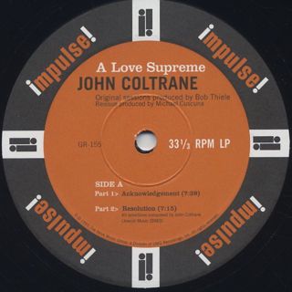 John Coltrane / A Love Supreme label