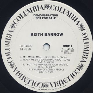 Keith Barrow / S.T. label