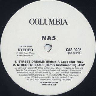Nas / Street Dreams (Remix) label