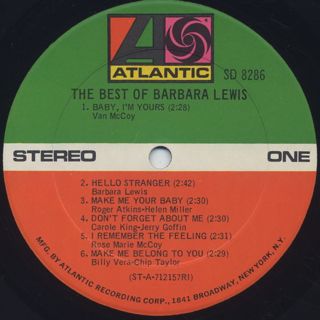 Barbara Lewis / The Best Of label