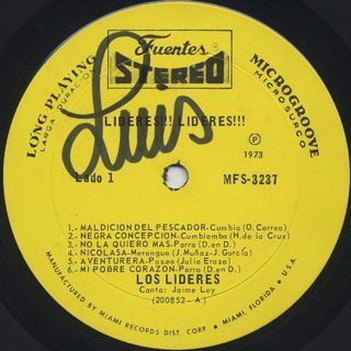 Los Lideres / Lideres!! Lideres!! label