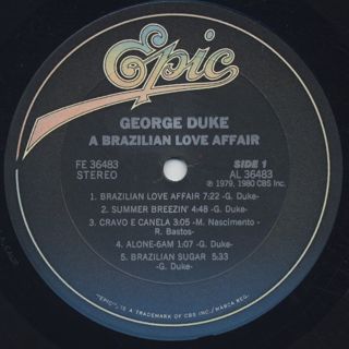George Duke / A Brazilian Love Affair label