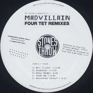 Madvillain / Four Tet Remixes label