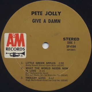 Pete Jolly / Give A Damn label