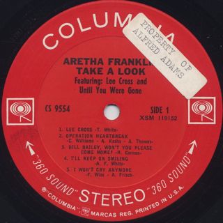 Aretha Franklin / Take A Look label