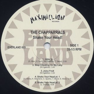 Chapparrals / Shake Your Head label