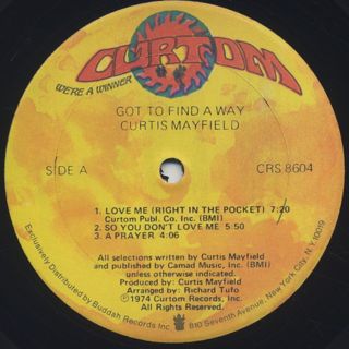 Curtis Mayfield / Got To Find A Way label