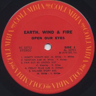 Earth, Wind & Fire / Open Our Eyes label