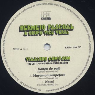 Hermeto Pascoal & Grupo Vice Versa / Viajando Com O Som label