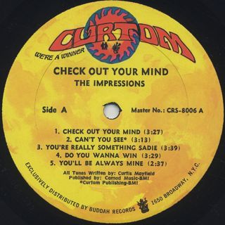 Impressions / Check Out Your Mind label