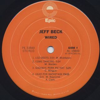 Jeff Beck / Wired label