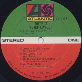 Yusef Lateef / Suite 16 label