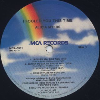 Alicia Myers / I Fooled You This Time label