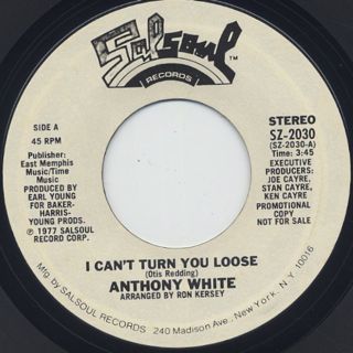 Anthony White / I Can't Turn You Loose c/w Block Party front