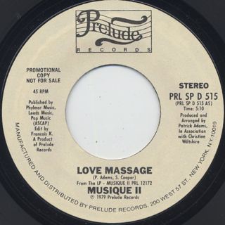 Musique II / Love Massage front