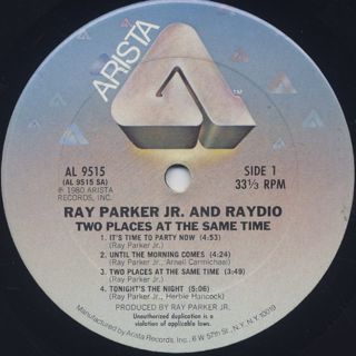 Ray Parker Jr. And Raydio / Two Places At The Same Time label