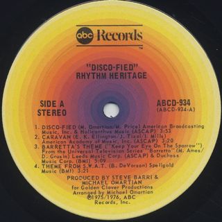 Rhythm Heritage / Disco Fied label