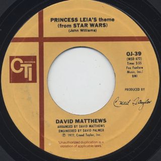 David Matthews / Theme From Star Wars ② back