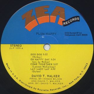 David T. Walker / Plum Happy label