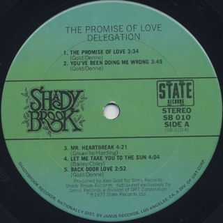 Delegation / The Promise Of Love label