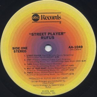 Rufus & Chaka Khan / Street Player label