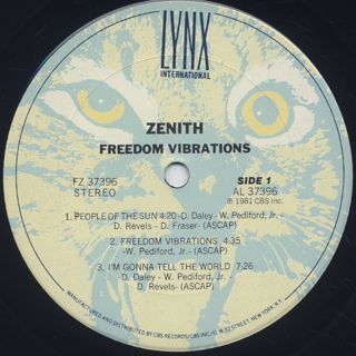 Zenith / Freedom Vibrations label