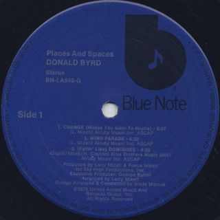 Donald Byrd / Places And Spaces label